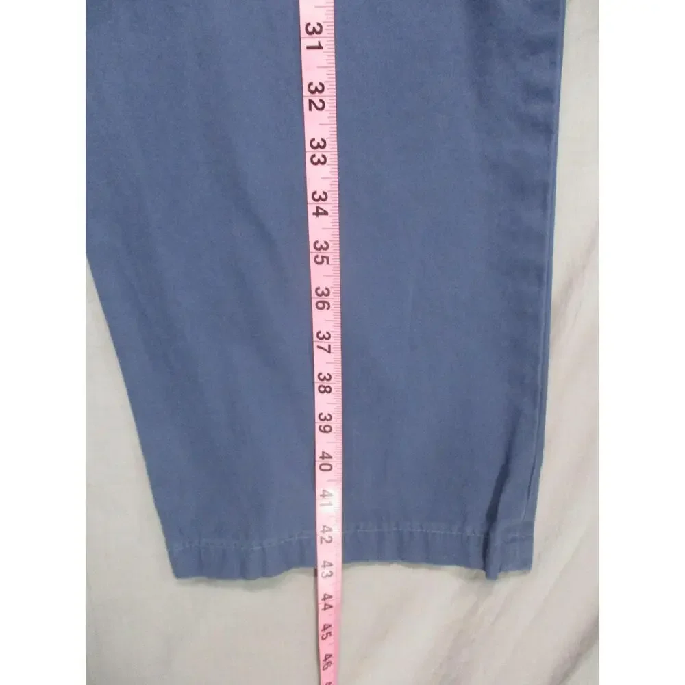 Lands' End Blue‎ Classic Relaxed Fit Mens Straight Leg Pants Size 38 / inseam 32